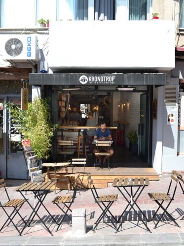 Kronotrop Café in the Cihangir neighborhood in Istanbul.