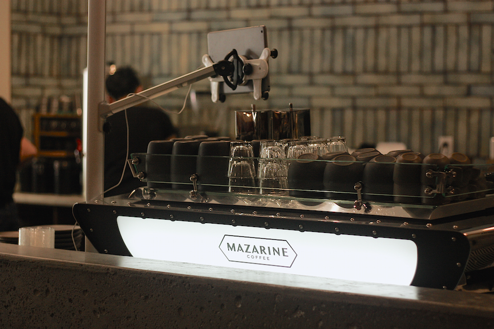 Mazarine's customized Kees Van Der Westen machine. 