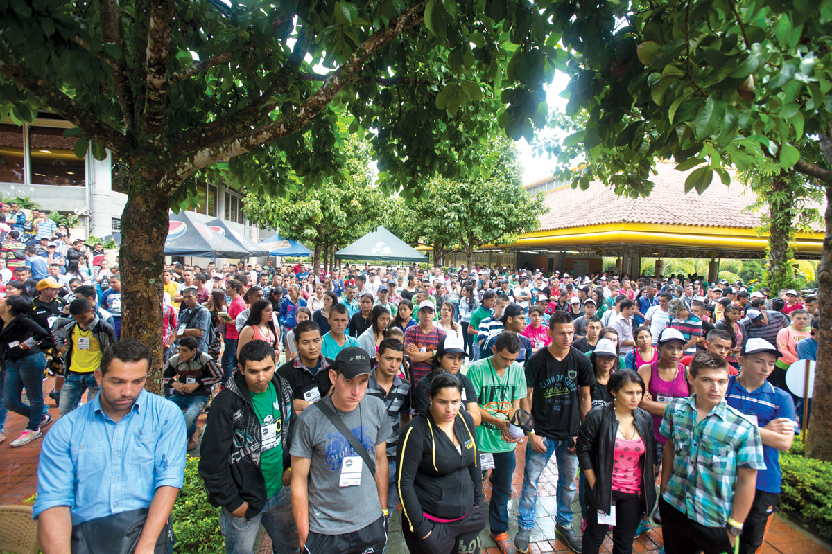 More than 1,000 college-age farmers and children of farmers attended the New Coffee Growers Generation camp. (Photos by Cory Eldridge.)