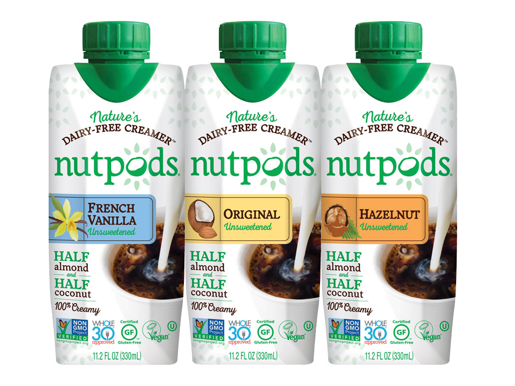 Nutpods almond and coconut milk, creamer substitute; cream and sugar