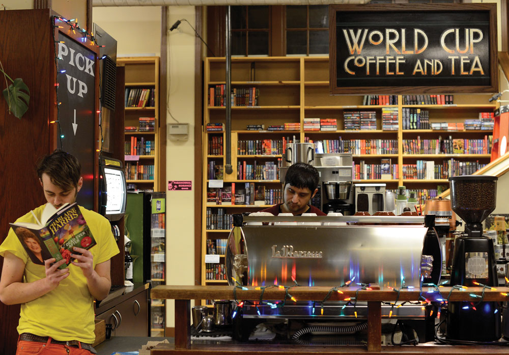 World Cup Coffee in Powell's City of Books in Portland.