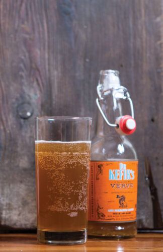 This iteration of Dr. Kefir's brew is made with coffee from Verve, Dr. Kefir's parent company. (Photo: Cory Eldridge.)