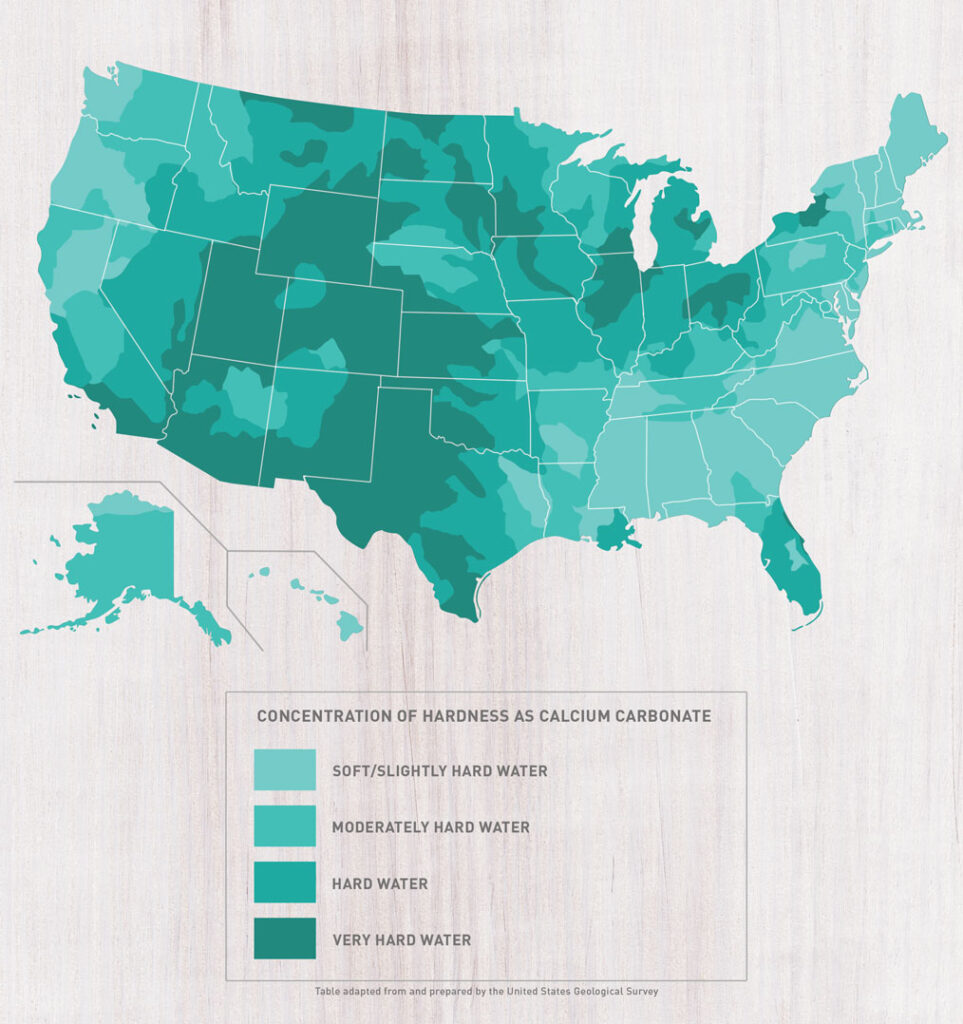 US Water Hardness Map Fresh Cup Magazine