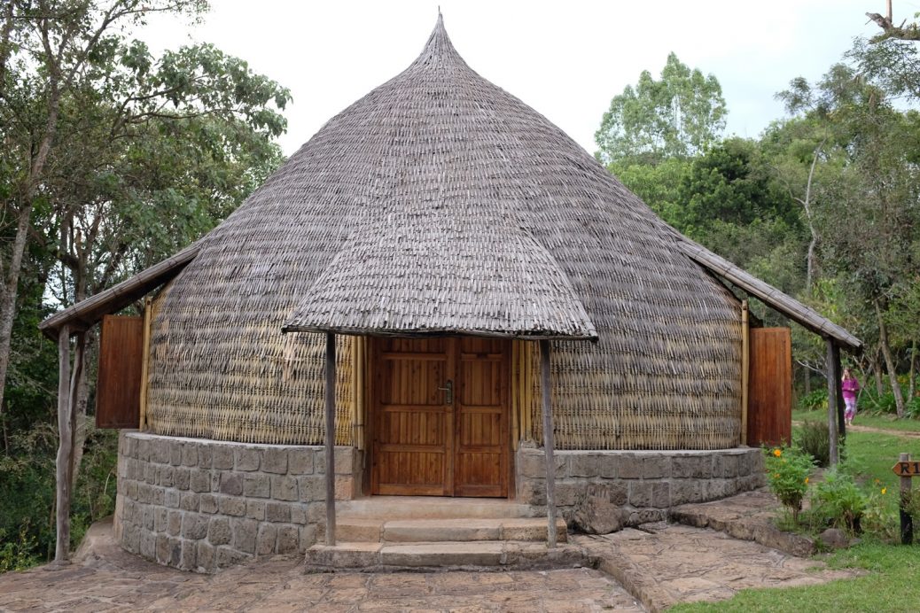 Traditional Tukul hut at Aregash Lodge in southern Ethiopia.