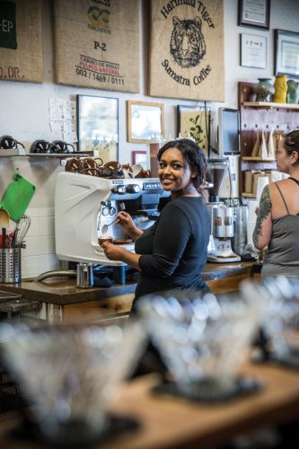 Melka Myers, Deaf since birth, felt the calling to become a barista and hasn't looked back.