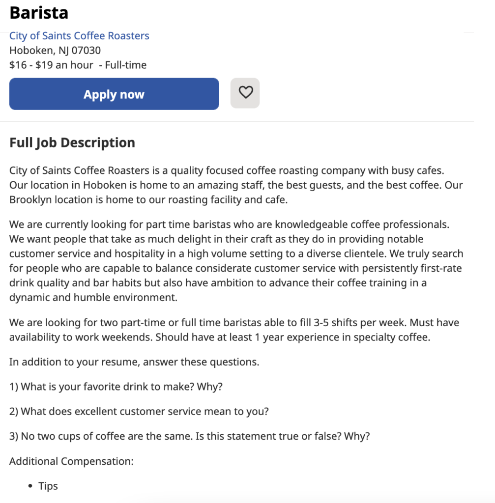 How To Write The Perfect Barista Job Description - Sling
